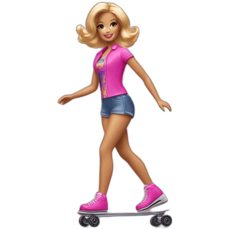 barbie-Roller-Skater emoji