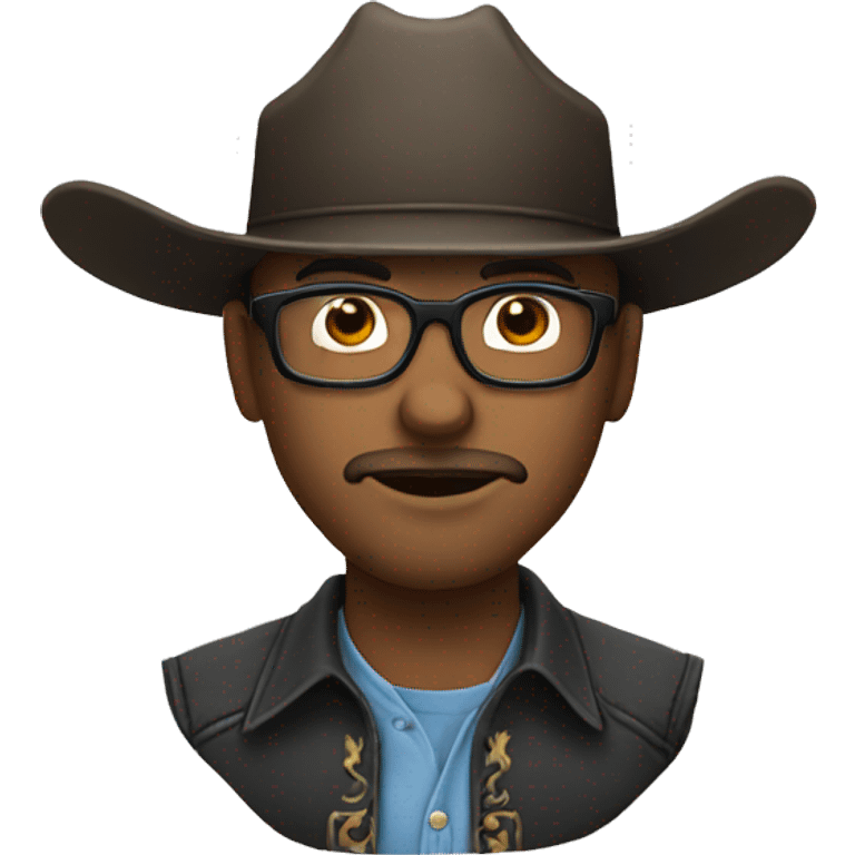 white cowboy with glasses  emoji