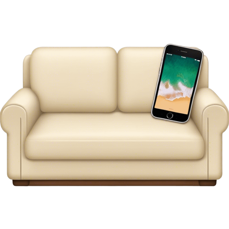 iPhone on couch emoji