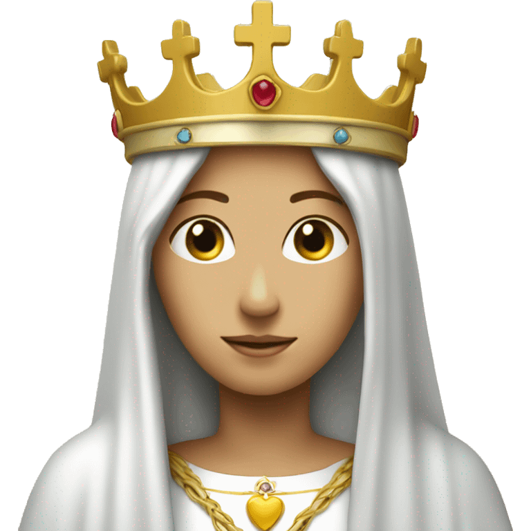 holy mary heart, with a crown emoji