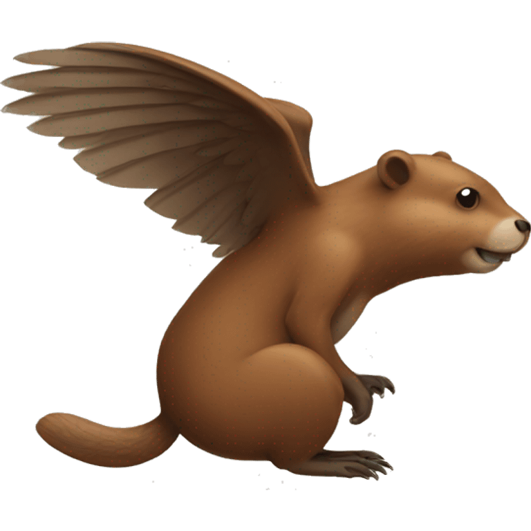 Winged beaver emoji