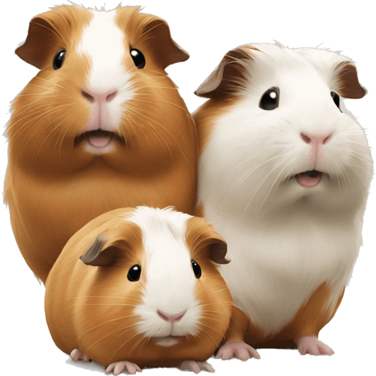 three guinea pigs emoji