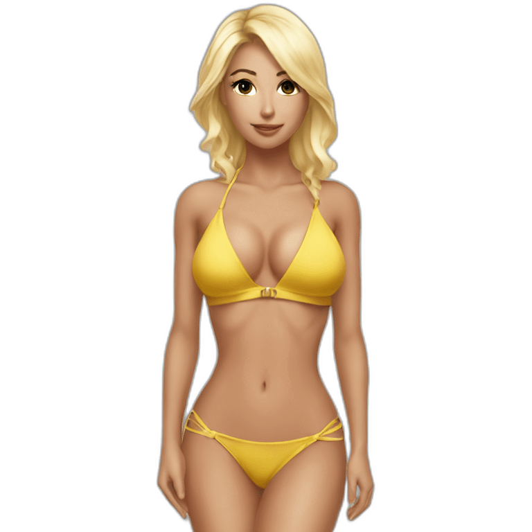 sexy bikini blonde very small suit emoji