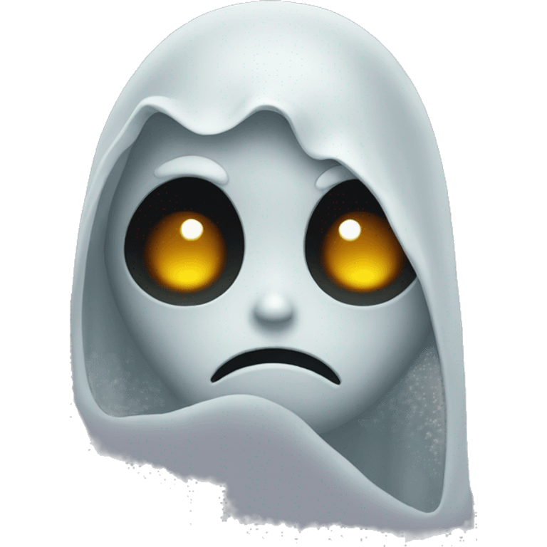 black ghost sad emoji