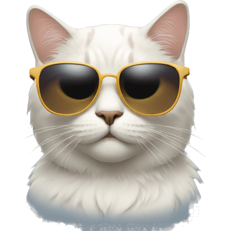 Cat with a cool sunglasses  emoji