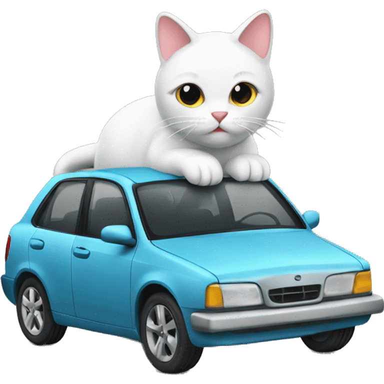 cat with car emoji