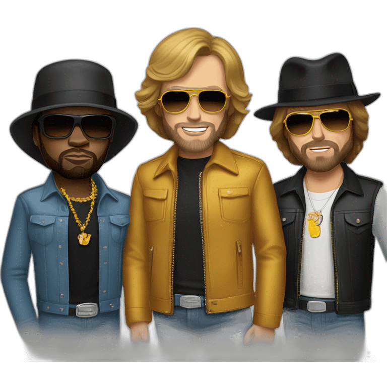 50 cent & bee gees emoji