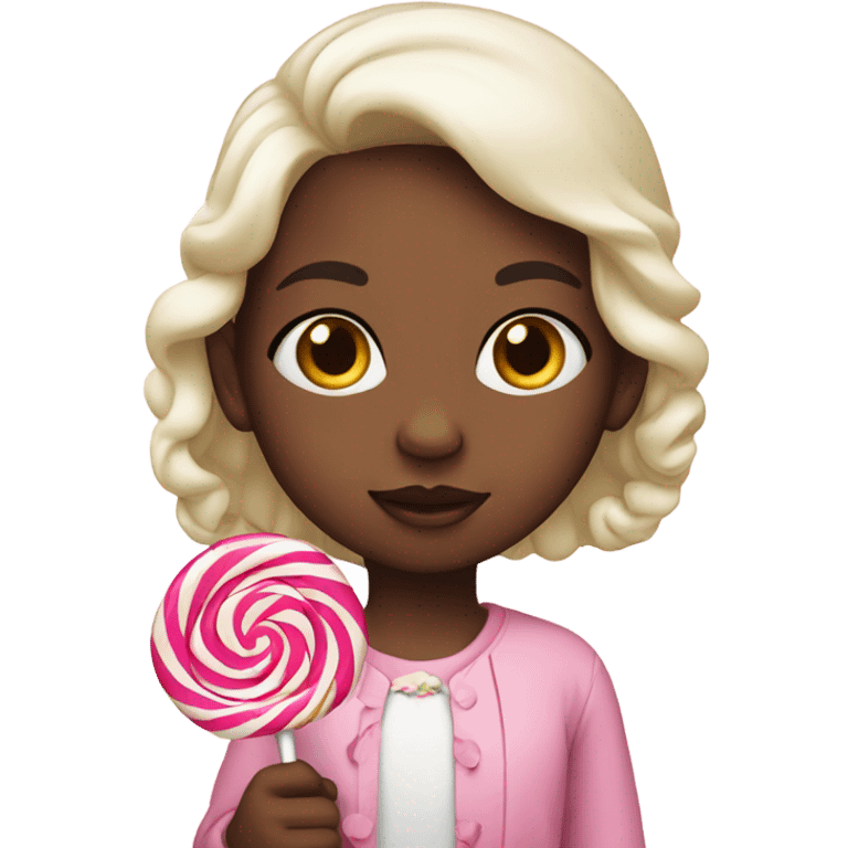 White Babygirl with lollipop emoji