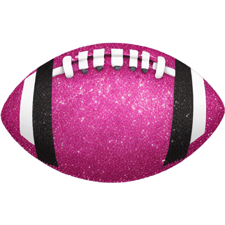 Pink football with glitter  emoji