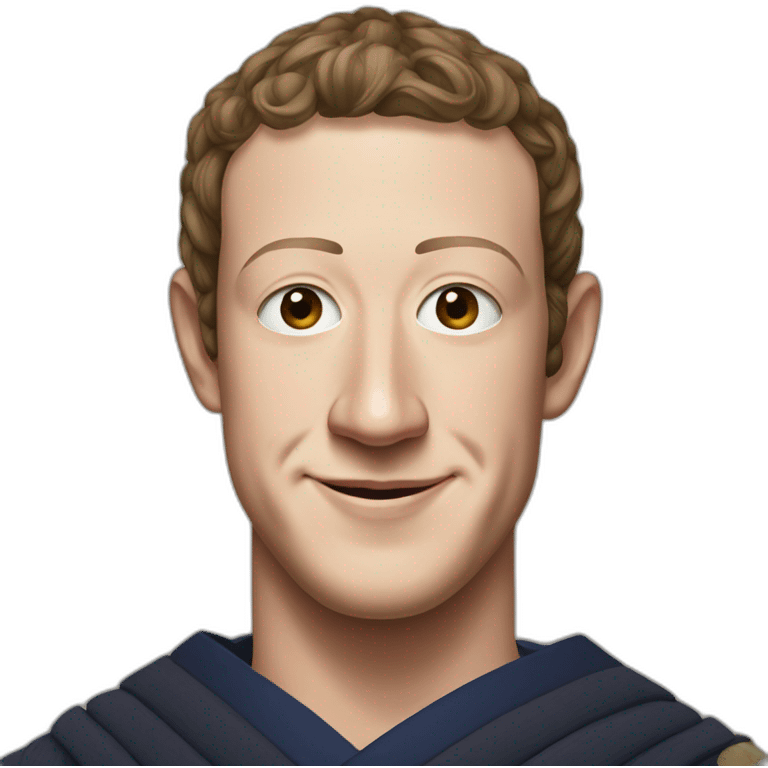 Kabuki style mark Zuckerberg emoji