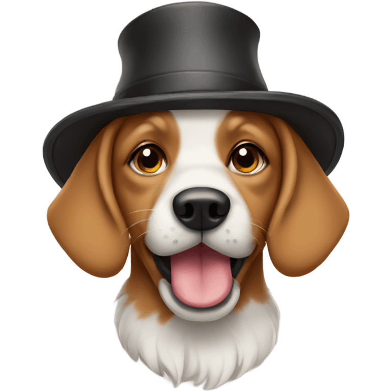 dog wearing hat emoji