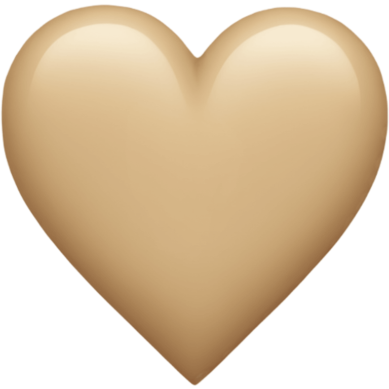 Beige heart emoji