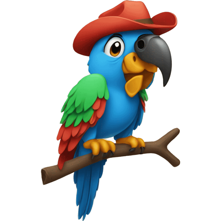 parrot with cowboy hat emoji