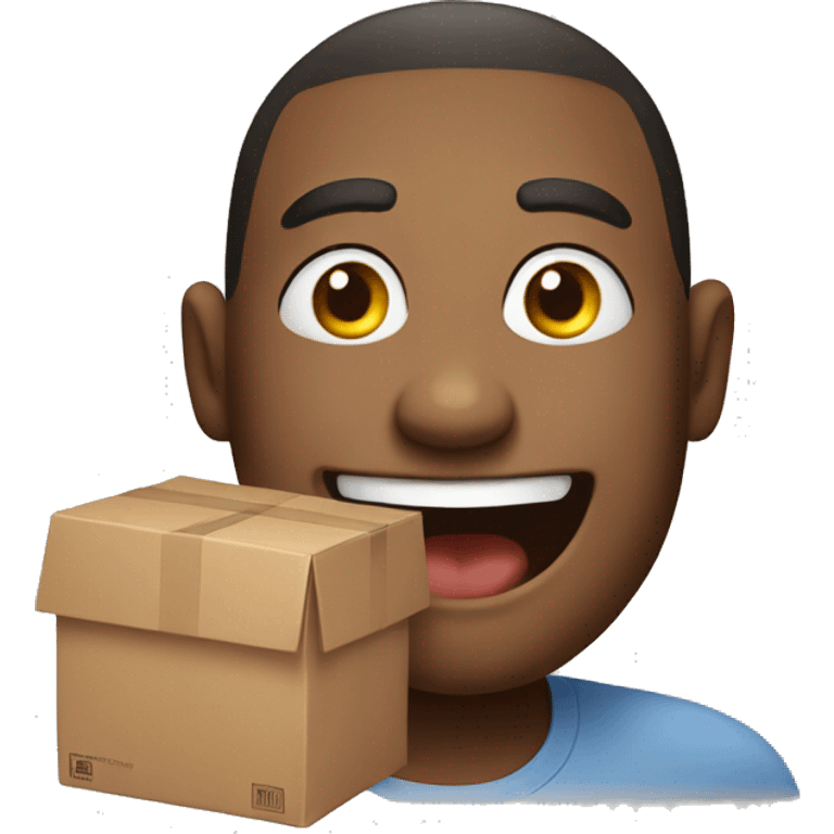 happy emoji with delivery emoji