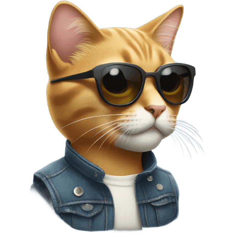 Cat with sunglasses emoji