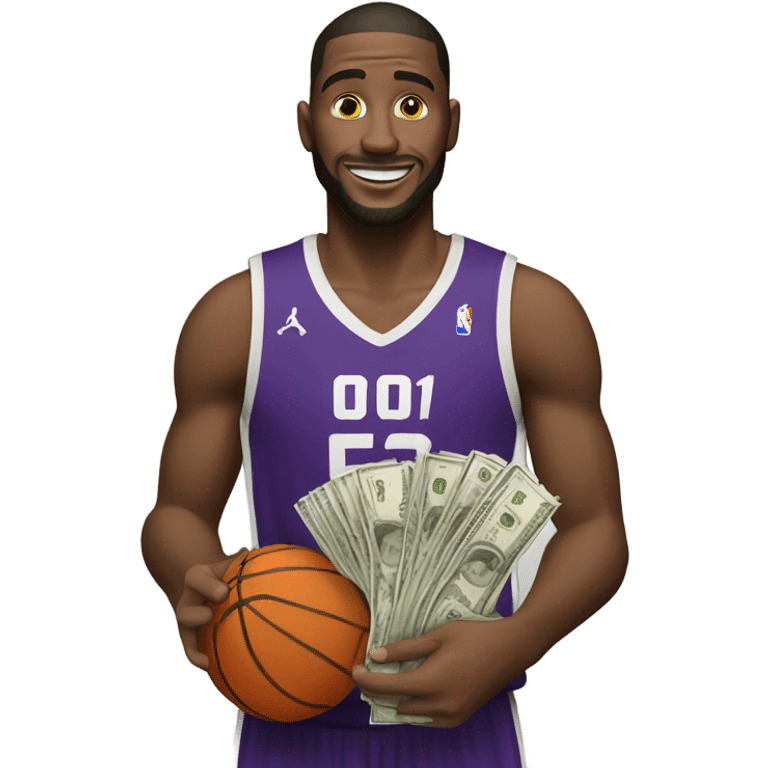 Basketball player with money  emoji