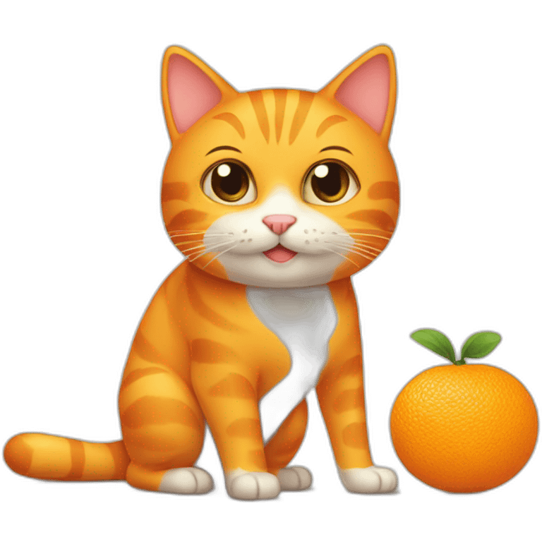 orange-cat-cleaning-orange-cat emoji