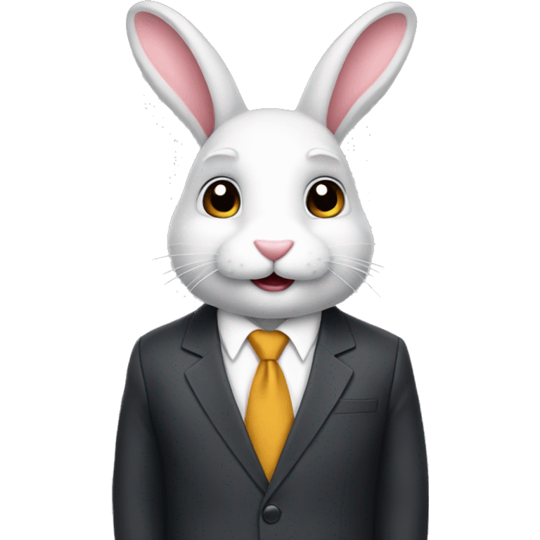 Bunny in a suit emoji