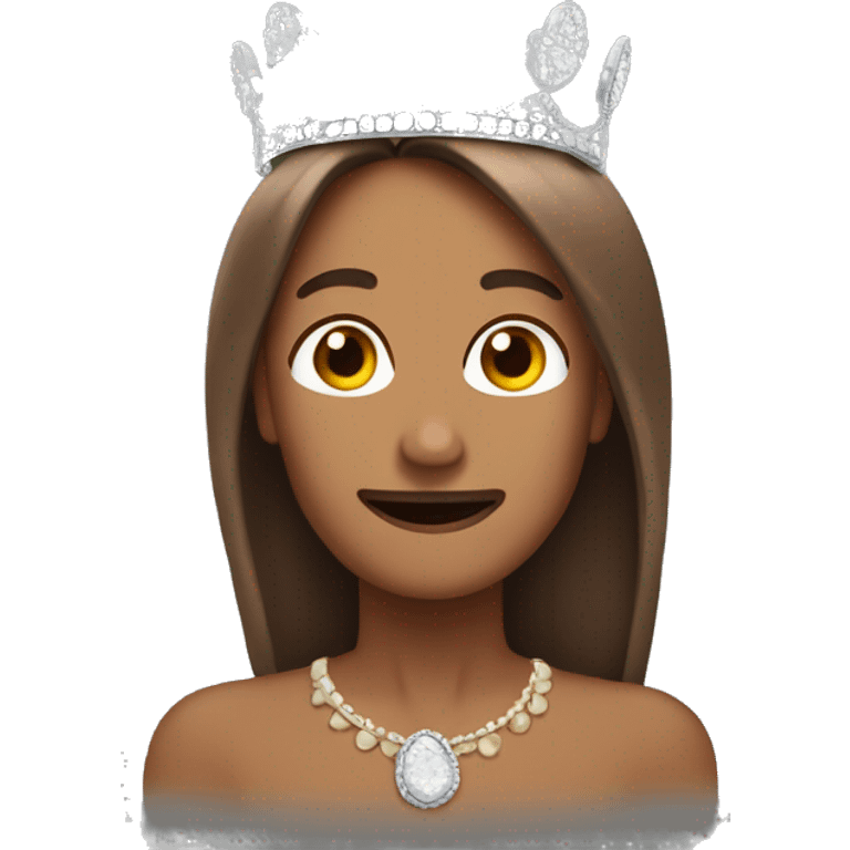 A pinto bean wearing a tiara emoji