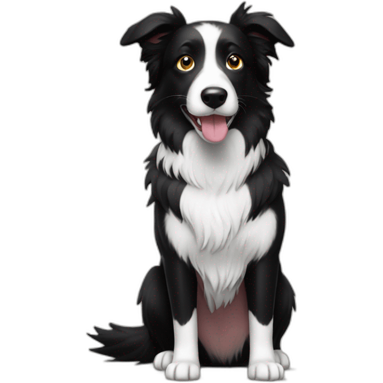 Black border collie emoji