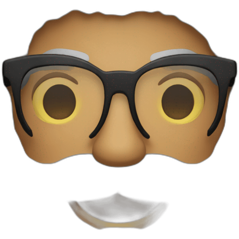 Indian guy with full beard and twirl mustache wearing wayfarer glasses emoji