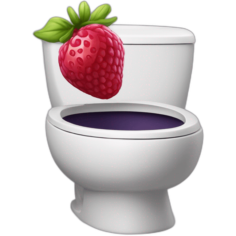 toilet we are in heaven fraise framboise myrtille emoji