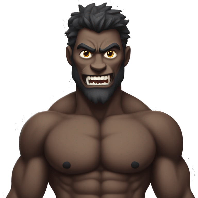 werewolf with a six pack abs emoji