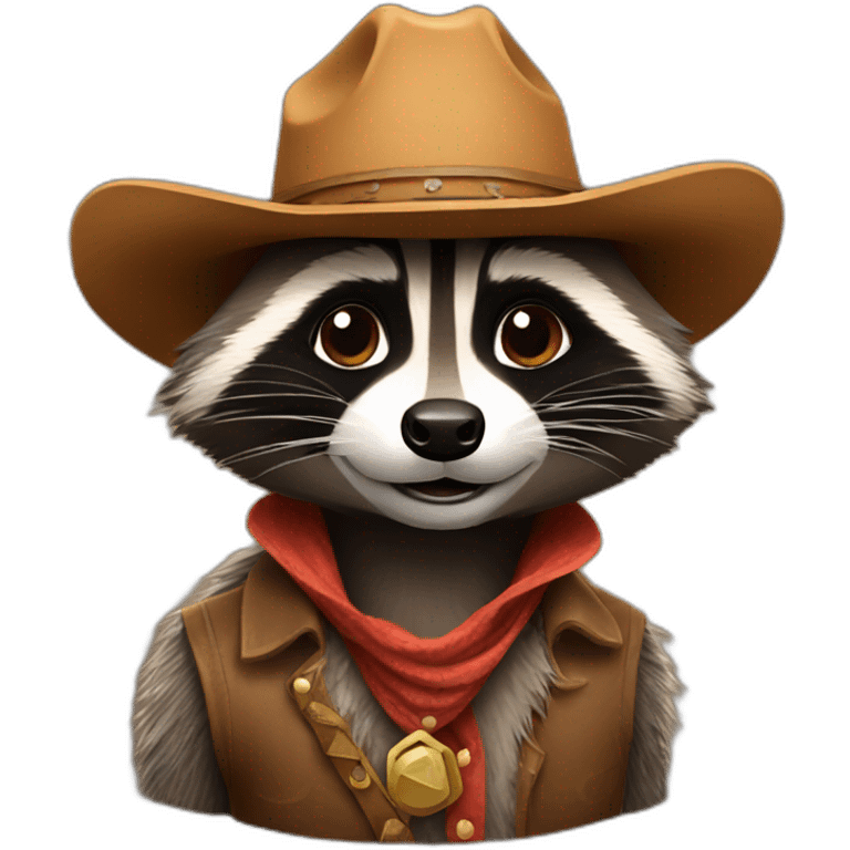 racoon wearing cowboy hat emoji