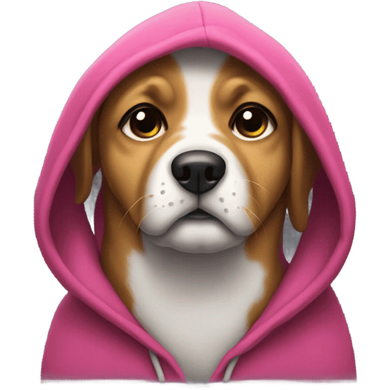 Dog wearing hoodie emoji