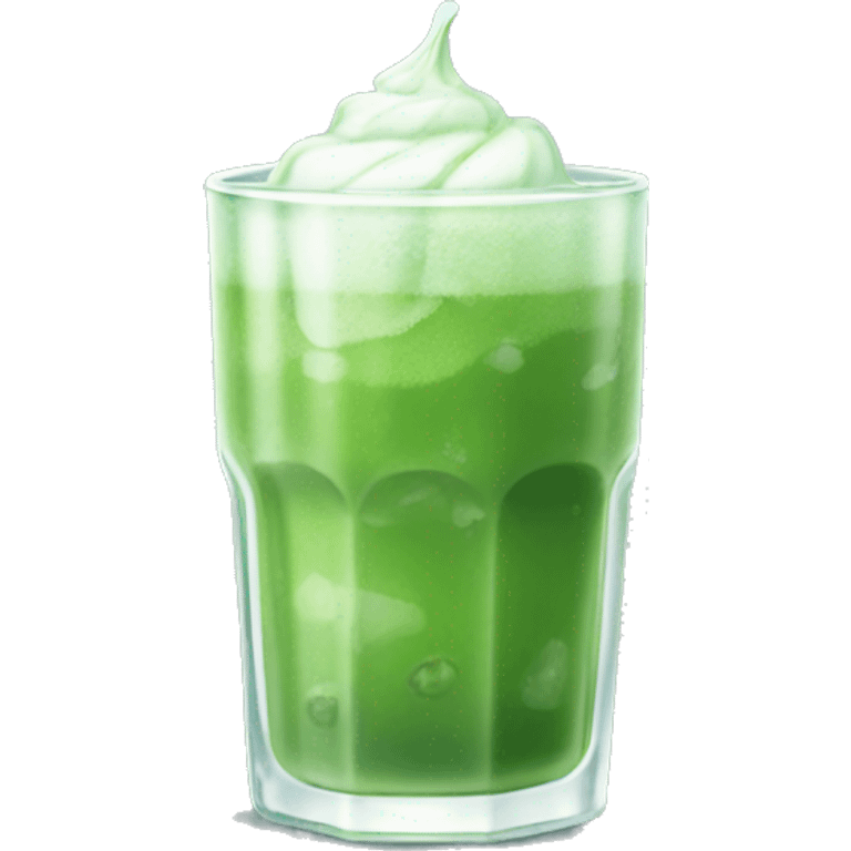 Glass of Iced matcha  emoji