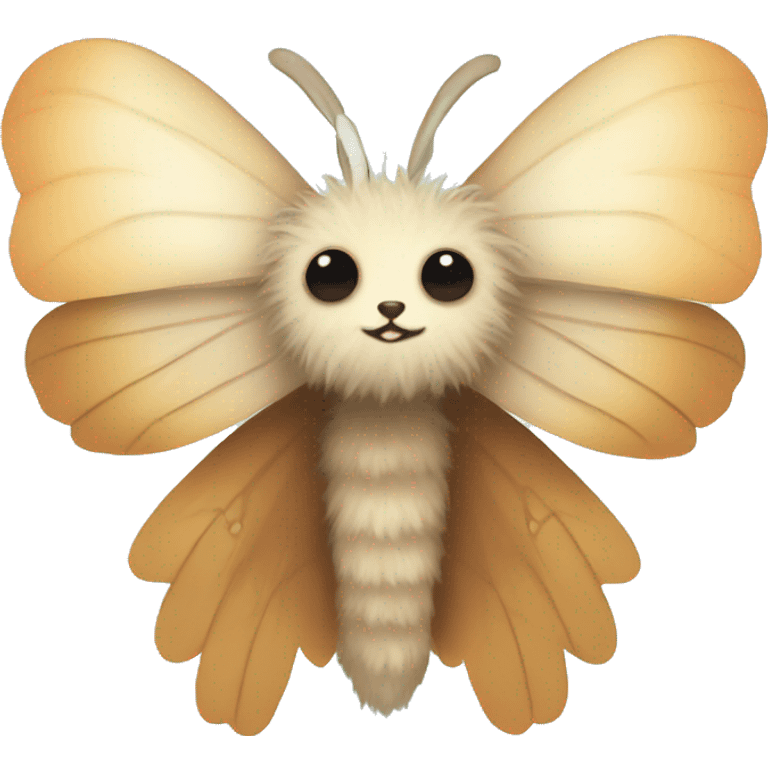 Samsung styled fluffy moth emoji