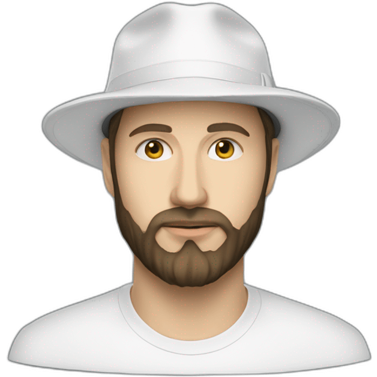 lindstrøm-dj-neckbeard-white-hat emoji