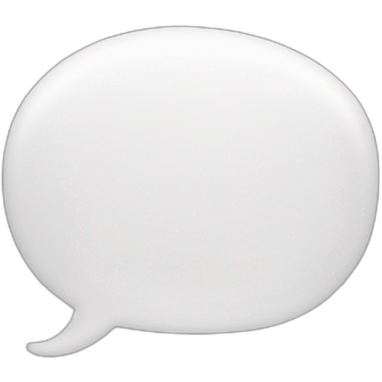 message bubble white emoji