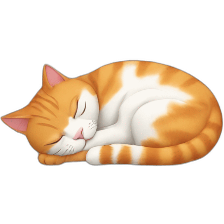 Sleeping Ginger cat emoji