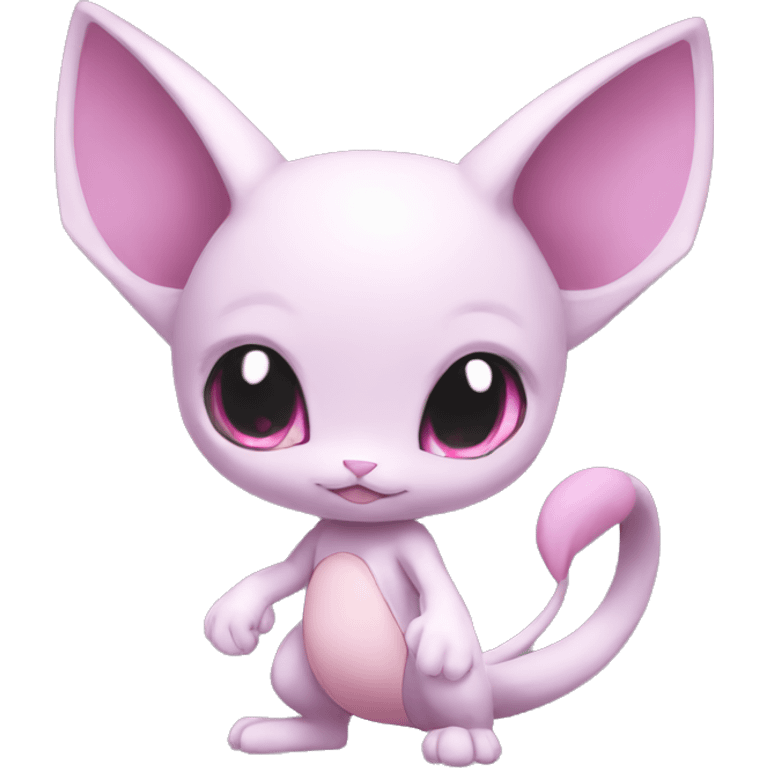 Pink Chibi Anthro Mewtwo-Pokémon full body emoji