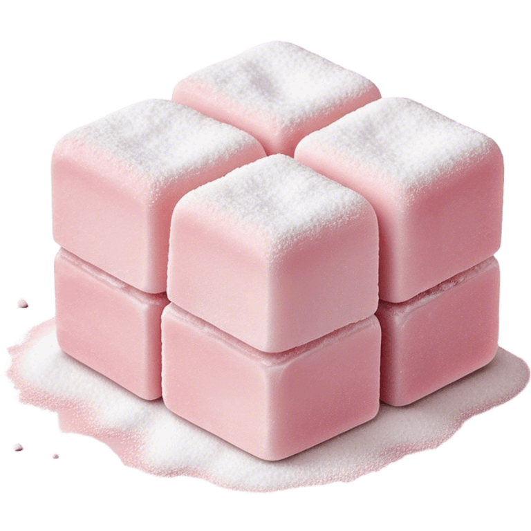 Turkish Delight Cinematic Realistic Turkish Delight Dessert Emoji, depicted as a single, delicate piece of Turkish delight dusted with powdered sugar, rendered with intricate textures and soft, inviting lighting. emoji