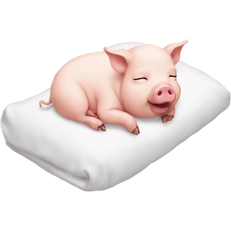 Sleeping baby pig snoring emoji