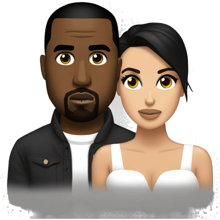 kanye west and kim k  emoji