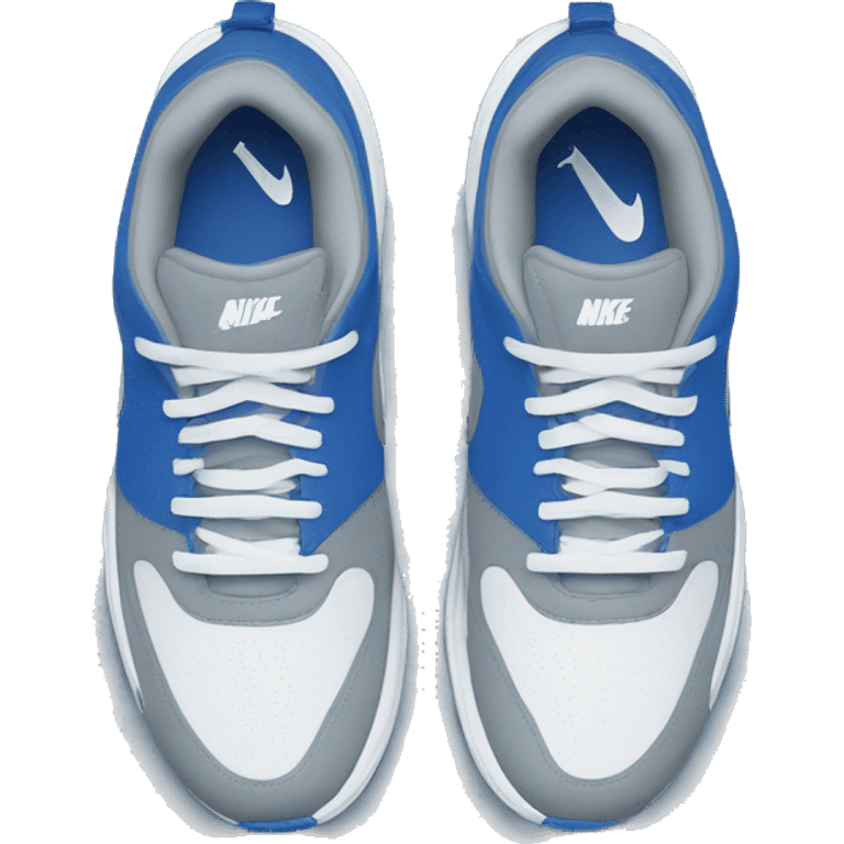 nike sneakers “Initators” blue + gray + white emoji