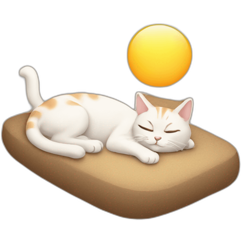 Cat sun laying down cute emoji