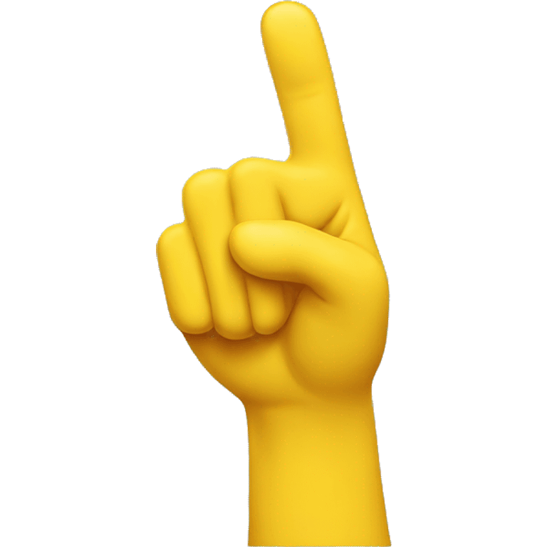 a yellow hand pointing towards the screen emoji