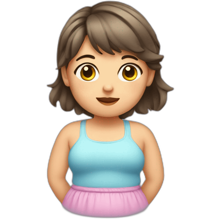 a cute chubby girl emoji