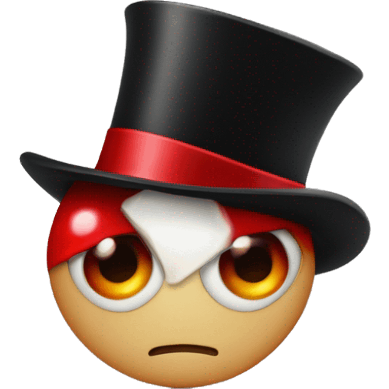 red eye with a top hat emoji