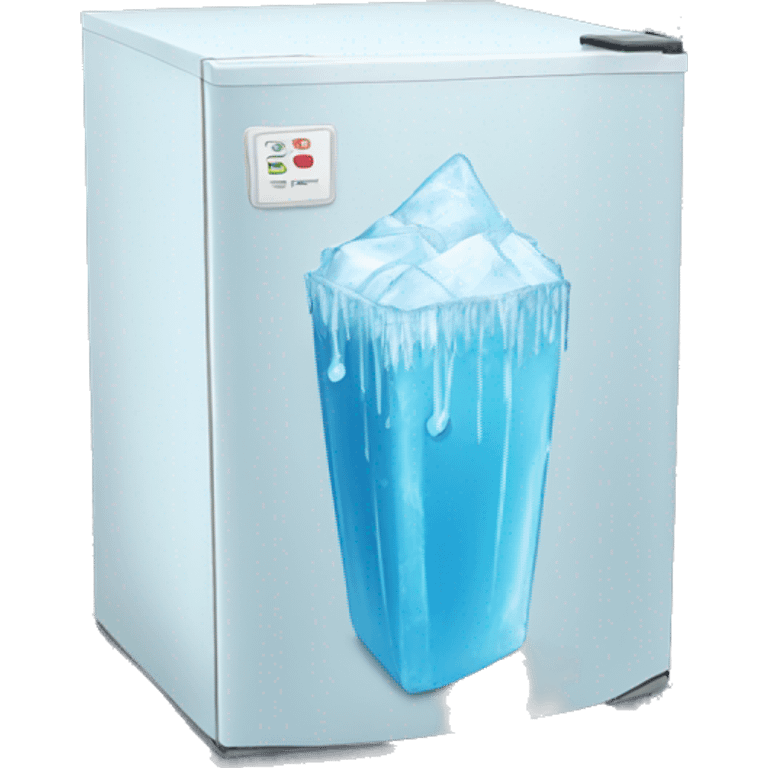 freezer with ice emoji