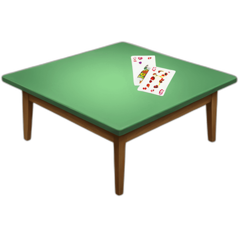 table with cards emoji