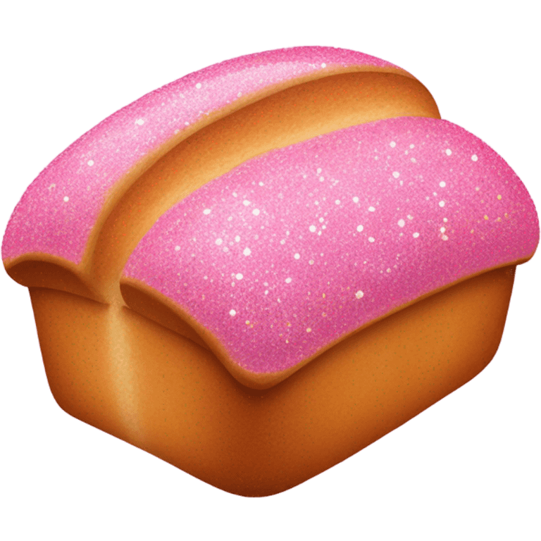 Pink bread with glitter  emoji