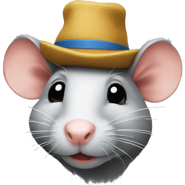 Rat wearing a hat  emoji