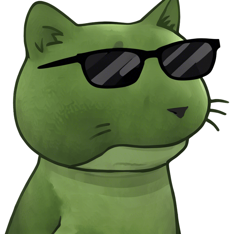 Cat with sunglasses emoji