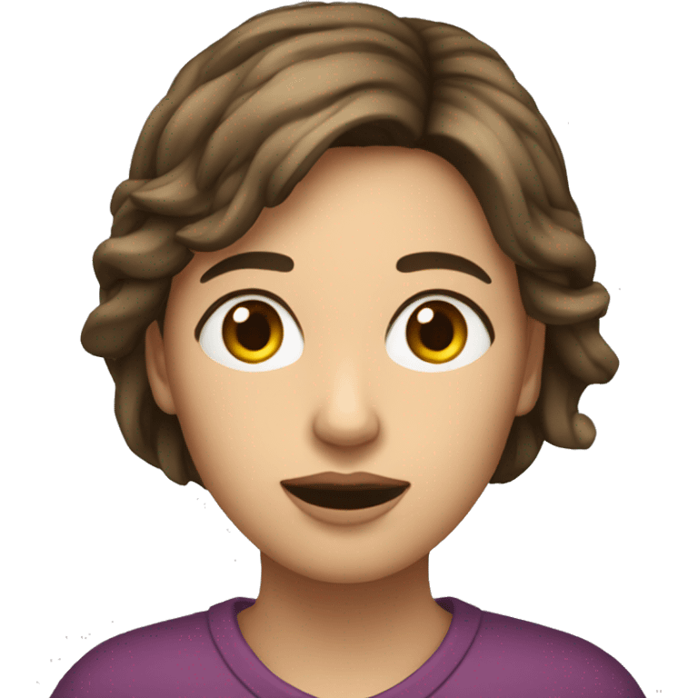 une femme qui pleure des coeur emoji