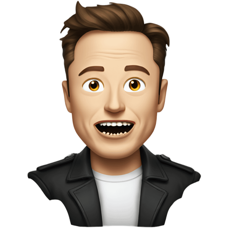 Elon musk with fangs emoji